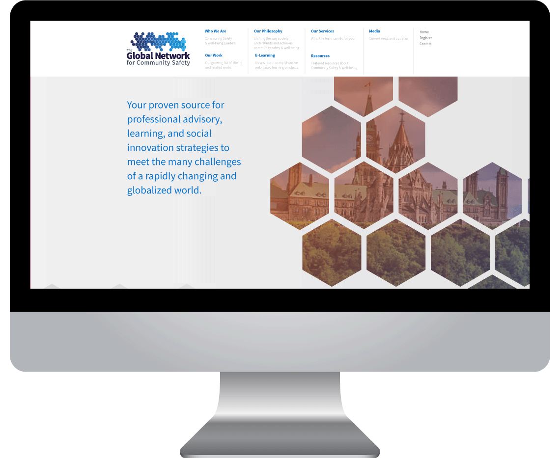 The Global Network for Community Safety Website Desktop