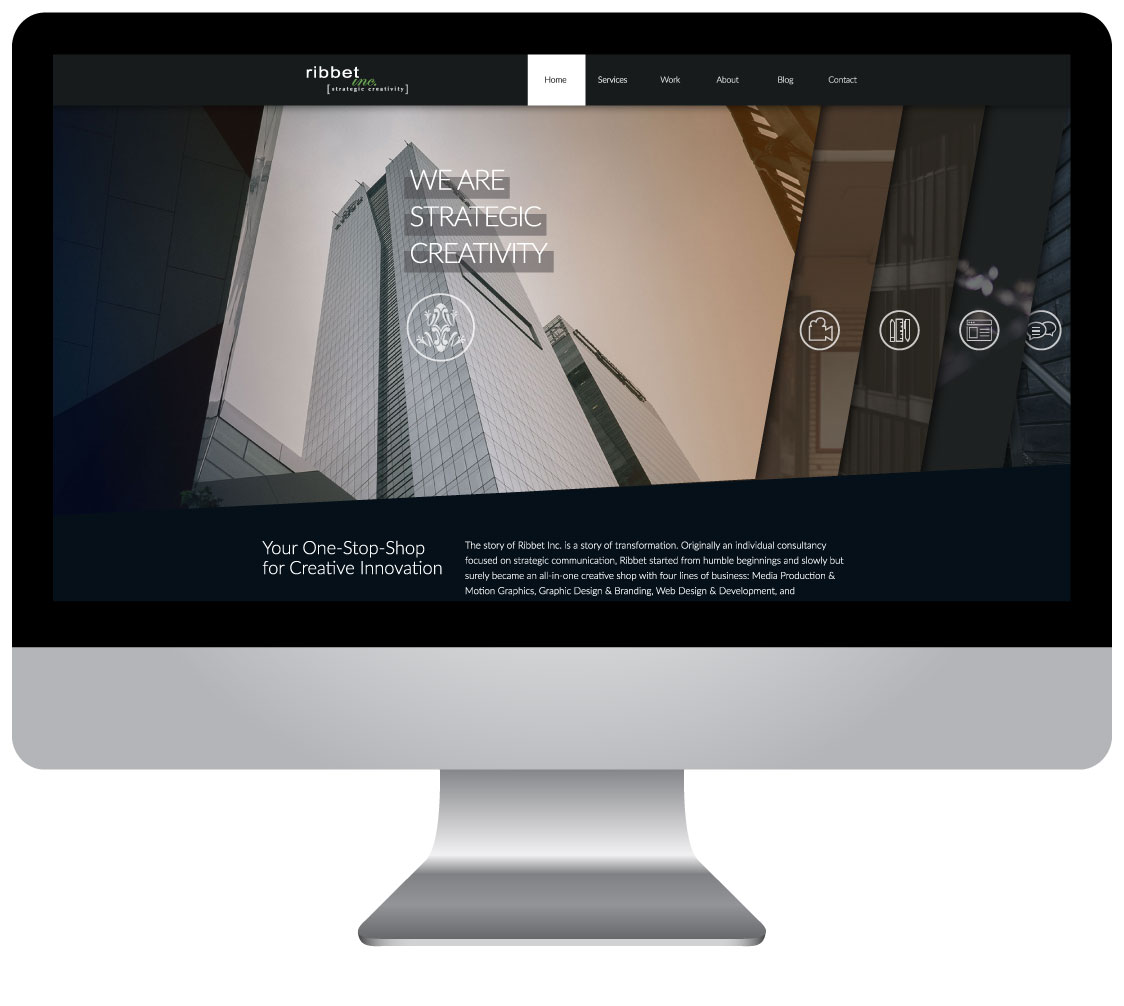 Ribbet Inc. Website Desktop