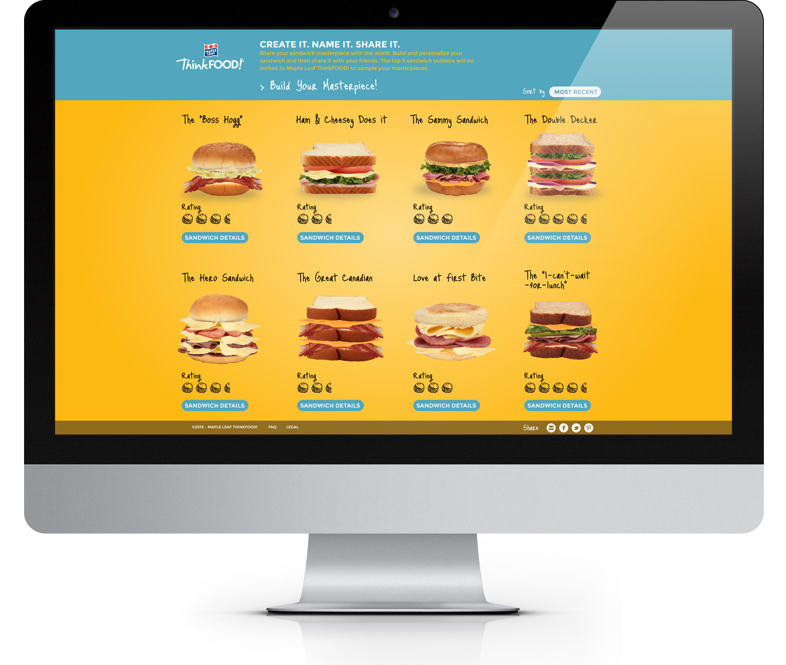 Maple Leaf ThinkFOOD! Sandwich Maker Website Desktop